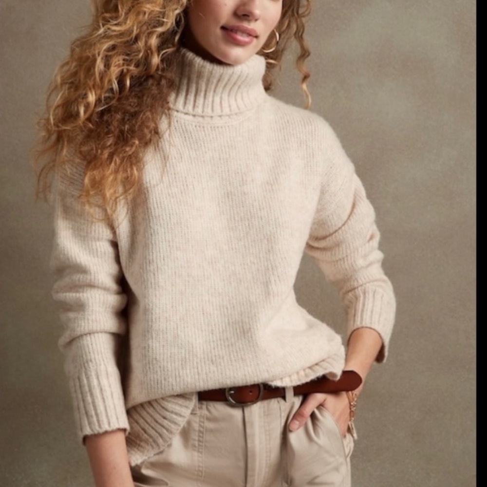 Banana Republic Chunky Long Sleeve Turtleneck Sweater Size X-Small